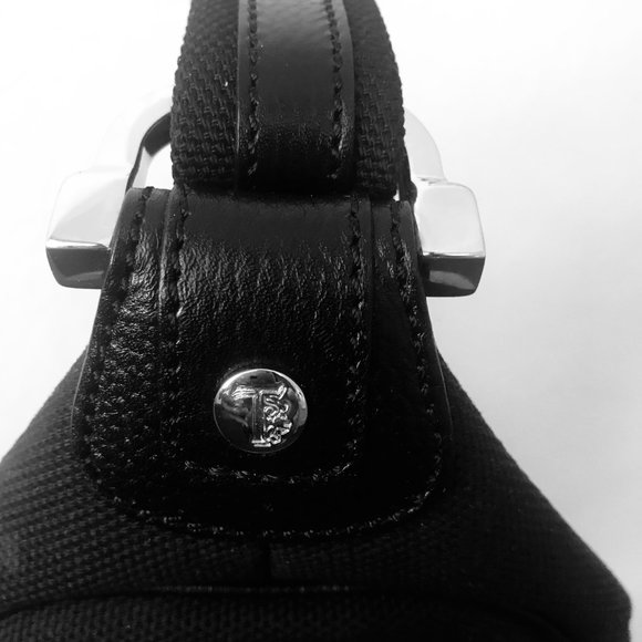 Rare TOD’S Miky Black Canvas Shoulder Bag - Picture 4 of 8